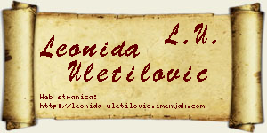 Leonida Uletilović vizit kartica